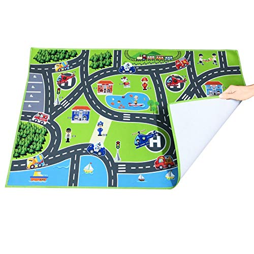 Alfombra de juego para niños, 150 x 100 cm, con bolsa de transporte, se puede jugar mediante la aplicación, iOS y Android