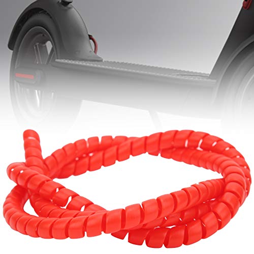 Alomejor Línea de Freno Tubo Espiral PP Scoooter Cable Protector de Carcasa Tubo de Cable ignífugo para Xiaomi M365 Scoooter eléctrico(Rojo)
