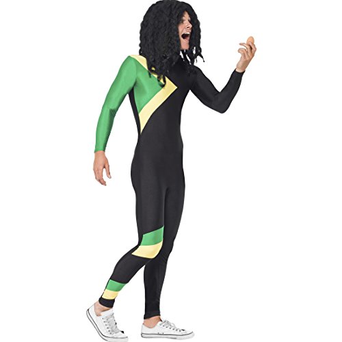 Amakando Jamaican Bobsleigher - L (ES 52/54) | Disfraz Cool Runnings | Fiesta Temática Olimpiadas | Mono Jamaicano Equipo de Bob