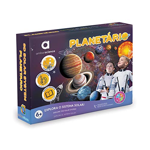 ambarscience- Planetario - Juguete Stem Educativo y DIY para Construir e Pintar el Sistema Solar 3D, para niños 6+. (Ambar Passion S.A. 108000120017)