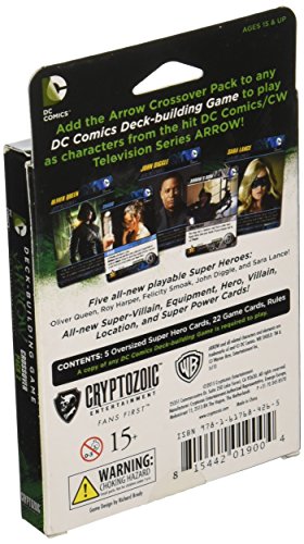 Ampliación para DC Comics Deck Building Game basada en la serie de TV Arrow. Texto y reglamento en inglés
