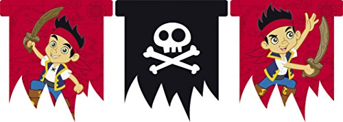 Amscan 80930 - Banderillas para colgar con diseño de Jake y los piratas