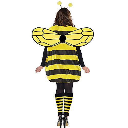 amscan 844989-55 Disfraz de abejorro para adultos con alas y antenas, tamaño 18-20-1 PC