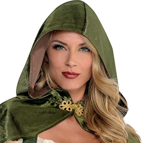 amscan Costume with Attached Size PC Disfraz de Miss Robin Hood con Capucha adjunta, Talla XL, 1 Unidad, Multicolor, Ladies 16-18 (847031)