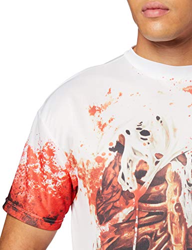 amscan guts T-Shirt Adults-1 pc Gory 3D triples Illusion Camiseta Adultos-1 pieza, multicolor, talla única (846364-55)