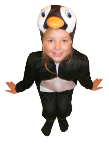 An46 Disfraz de pingüino, Tallas 8-9 años (128-134 cm) Trajes de Carnaval de pingüino, Traje de Carnaval de pingüino, Para Niños, Niñas, Carnaval de Carnaval de Carnaval, también como regalo de cumpleaños o Navidad