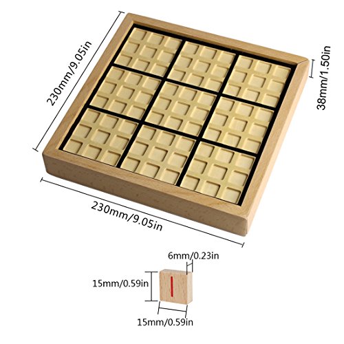 Andux Zone Madera Sudoku Juegos de Mesa con cajón SD-02 (Negro)