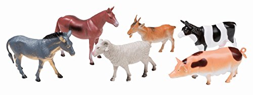 Animales Idena 4329902-6 agrícolas en la bolsa, ca. 15 cm , Modelos/colores Surtidos, 1 Unidad