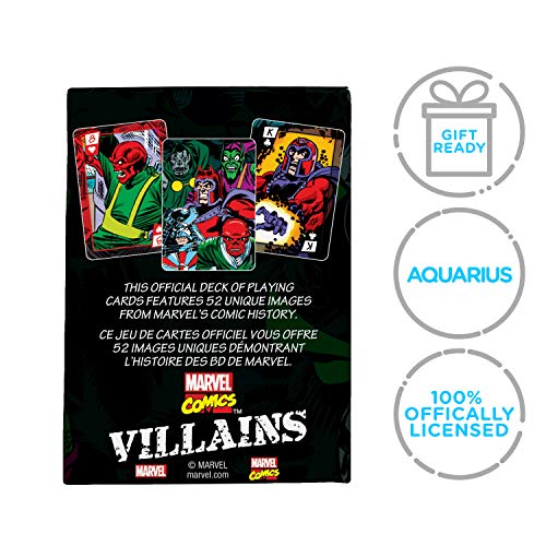 AQUARIUS Marvel- Villanos Naipes Cubierta