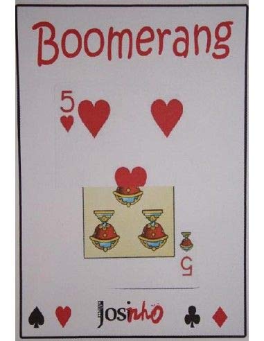 Asdetrebol Magia - Carta boomerang tamaño normal, de doble blanca a poker
