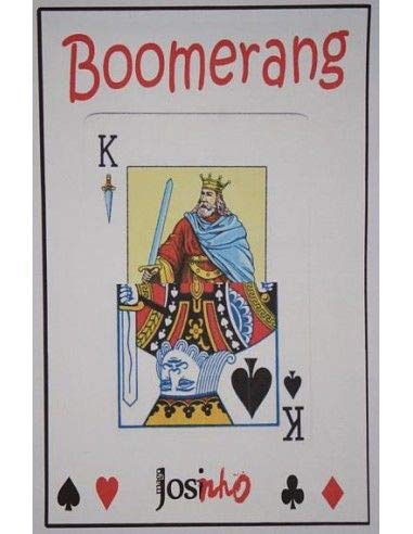 Asdetrebol Magia - Carta boomerang tamaño normal, de doble blanca a poker