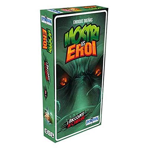 Asmodee - Monstruos VS Héroi expansión de Cuentos de Cthulhu Juego de Cartas en Italiano Pendragon Games Studio, Color, 0511