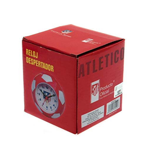 Atlético de Madrid Seva 4902004, Reloj despertador, Multicolor (Rojo/Blanco), 8 cm