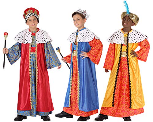 Atosa-32131 Atosa-32131-Disfraz Rey Mago niño infantil-talla color SURTIDO-Navidad, multicolor, 3 a 4 años (32131)