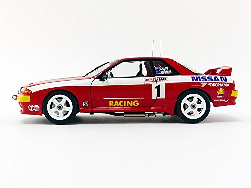 AUTOart 1/18 Nissan Skyline (R32) GT-R ATCC (Australia Touring Car Championship) 1992 1000 kilometros Bathurst carrera ganadora # 1 (rojo)