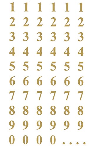 Avery-Zweckform 3728 - Pegatinas de números, color oro