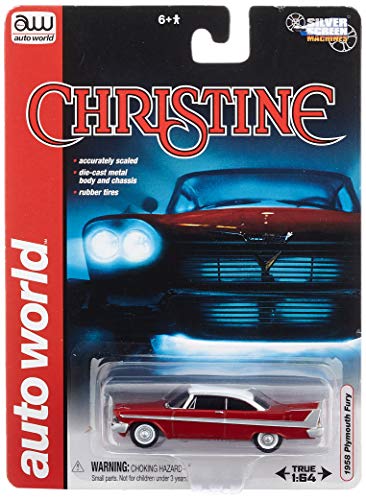 AWSS6401 Auto World Plymouth Fury - Cristina (1/64, Rojo/Blanco)