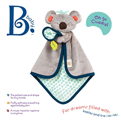 B. Toys – B. Snugglies – la Manta de Seguridad del Esponjoso Koko el Koala – Adorable cobija para bebé de Tela Suave