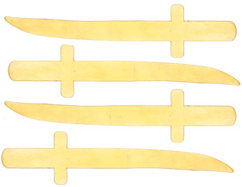 Baker Ross Espadas Ninja de Madera, Ideal para Manualidades, Regalos, Recuerdos y Más para Niños, 32 cm, Paquete de 4