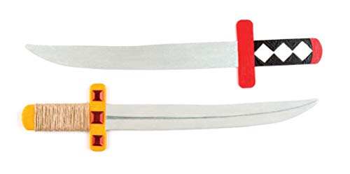 Baker Ross Espadas Ninja de Madera, Ideal para Manualidades, Regalos, Recuerdos y Más para Niños, 32 cm, Paquete de 4