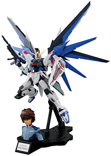 Bandai Hobby MG 1/100 Dramatic Combination MG Freedom Gundam Ver 2.0 y Kira Yamato Gundam Seed Figura de acción