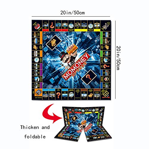 Banking Electronic Monopoly Game Deluxe Board Game, World Tour Real Estate King Transing Game para niños y Adultos
