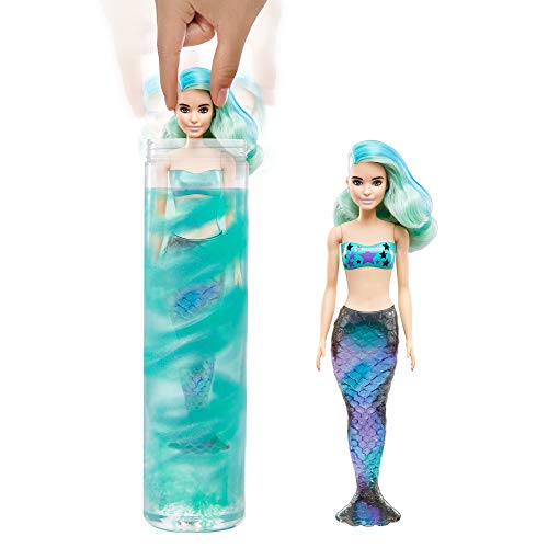 Barbie Color Reveal, muñeca que revela sus colores con agua, incluye ropa y accesorios (Mattel GTP43)