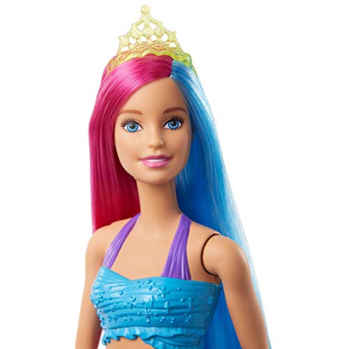 Barbie Dreamtopia Muñeca Sirena, pelo rosa y azul (Mattel GJK08)