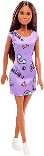 Barbie Fashionista, Muñeca Chic vestido lila, juguete +7 años (Mattel FJF15)