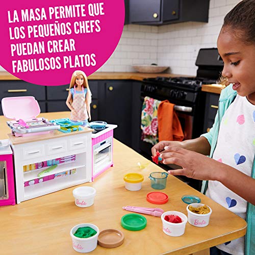 Barbie-FRH73 Barbie Quiero Ser Superchef, Muñeca Rubia con Cocina y Accesorios, multicolor Mattel GWY53 , color/modelo surtido