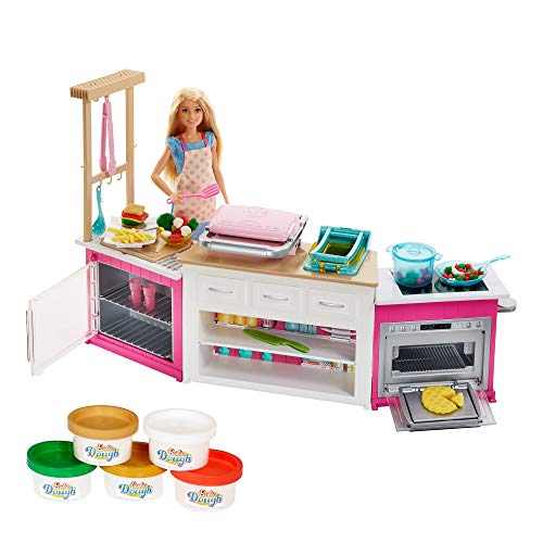 Barbie-FRH73 Barbie Quiero Ser Superchef, Muñeca Rubia con Cocina y Accesorios, multicolor Mattel GWY53 , color/modelo surtido