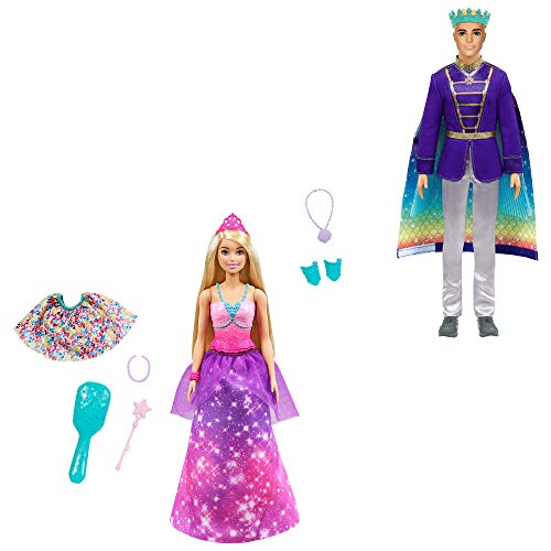 Barbie Ken Dreamtopia Muñeco príncipe tritón, con accesorios y capa transformable en cola de tritón (Mattel GTF93)