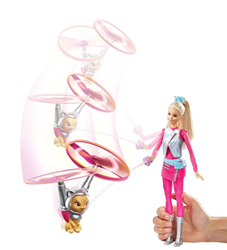 Barbie - Muñeca Fashion, Mascota voladora Aventura en el Espacio (Mattel DWD24)