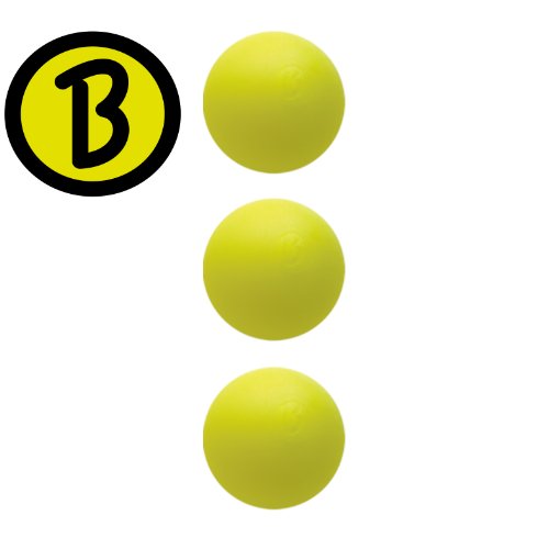 Bärenherz Magic Original - Bola de Futbolín de Torneo Profesional Color Amarillo - 3 Unidades