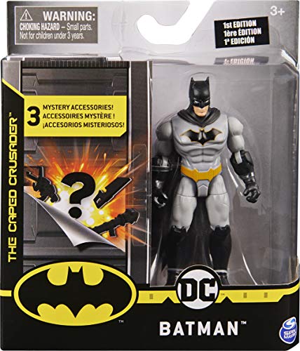 BATMAN Figura de acción de Batman Renacimiento de 10 cm con 3 Accesorios misteriosos, Misión 1