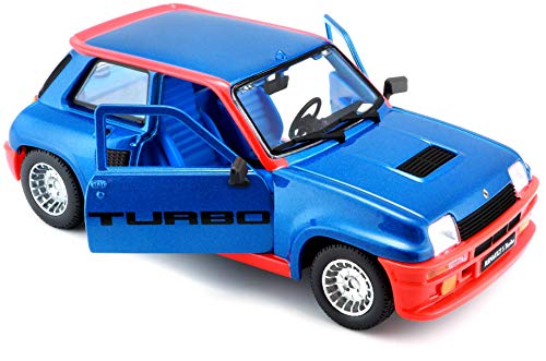 Bburago- Coche Metal Renault 5 Turbo, Color rojo, Escala 1:24 (15621088BL) , color/modelo surtido