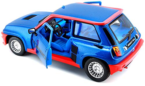 Bburago- Coche Metal Renault 5 Turbo, Color rojo, Escala 1:24 (15621088BL) , color/modelo surtido
