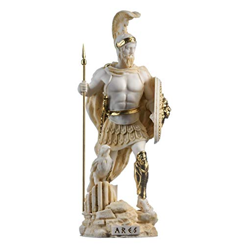 BeautifulGreekStatues Ares Mars Dios de la Guerra Zeus Son - Estatua romana de alabastro (25 cm)
