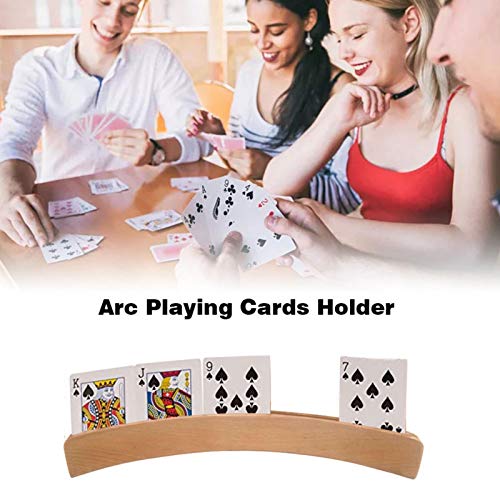 Betteros Soporte de madera para tarjetas de juego, organizador de tarjetas decorativas, bandeja para organizar tarjetas en juego, Rummy, fiesta y partido.