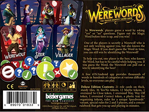 Bezier Games BEZWWDX Werewords Deluxe, Multicolor álbum de foto y protector , color/modelo surtido