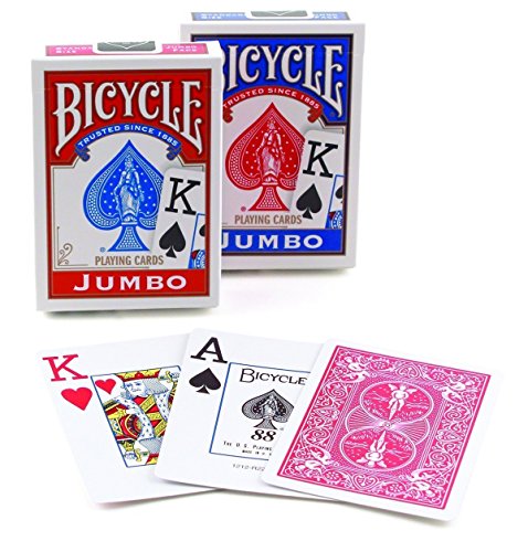Bicycle - Baraja Poker Jumbo (Naipes Heraclio Fournier 1004380), surtido: colores aleatorios