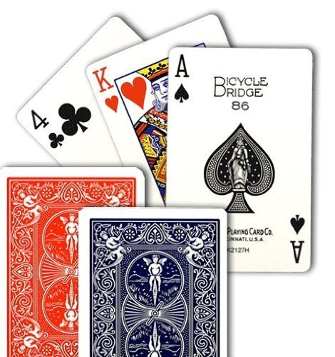 Bicycle Bridge Standard Index Playing Cards - 1 Red Deck and 1 Blue Deck by Bicycle