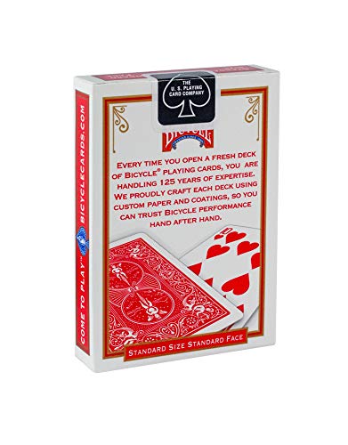 Bicycle Poker - Baraja de cartas, tamaño estándar, colores surtidos: rojo/azul