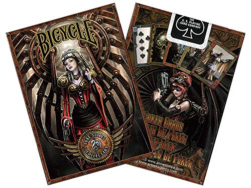 Bicycle- Steampunk by Anne Stokes Baraja Cartas de Poker de colleción, Color marrón (Naipes Heraclio Fournier 1029810)
