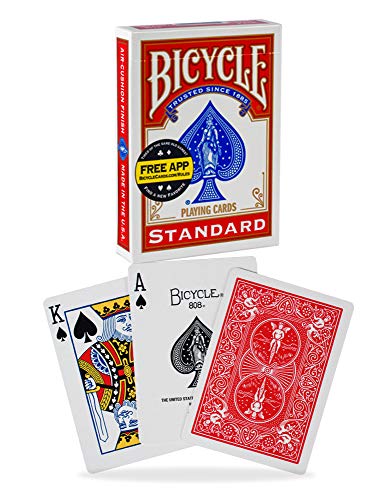 BICYCLE Tarjetas de Pago Unisex índice estándar (4 Unidades, Rojo/Azul