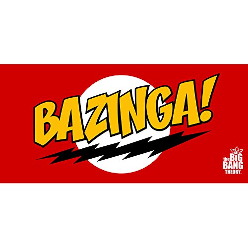 Big Bang Theory Bazinga Taza de café de Sheldon de cerámica, Color Rojo