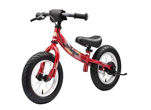 BIKESTAR Bicicleta sin Pedales para niños y niñas | Bici 12 Pulgadas a Partir de 3-4 años con Freno | 12" Edición Sport Rojo