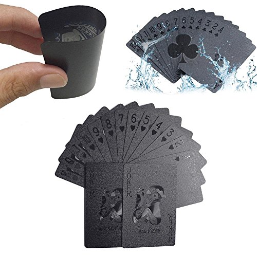 Black Matte Plastic Poker Cards ANIMAL DOMÉSTICO naipes a prueba de agua para juegos de mesa Naipes profesional del póker De plástico de alta calidad Plastic Poker Naipes mágicas juego de regalo