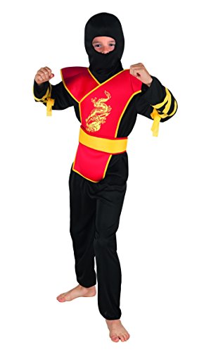 Boland 23464 Disfraz de Ninja Master para Niños, Rojo, 7-9 Años
