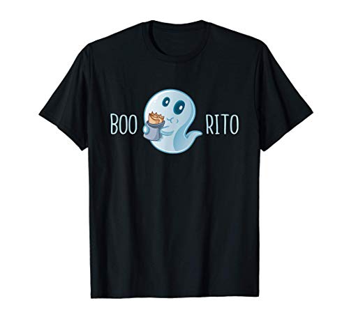 Boo-Rito Funny Mexican Taco Burrito Ghost Halloween Costume Camiseta